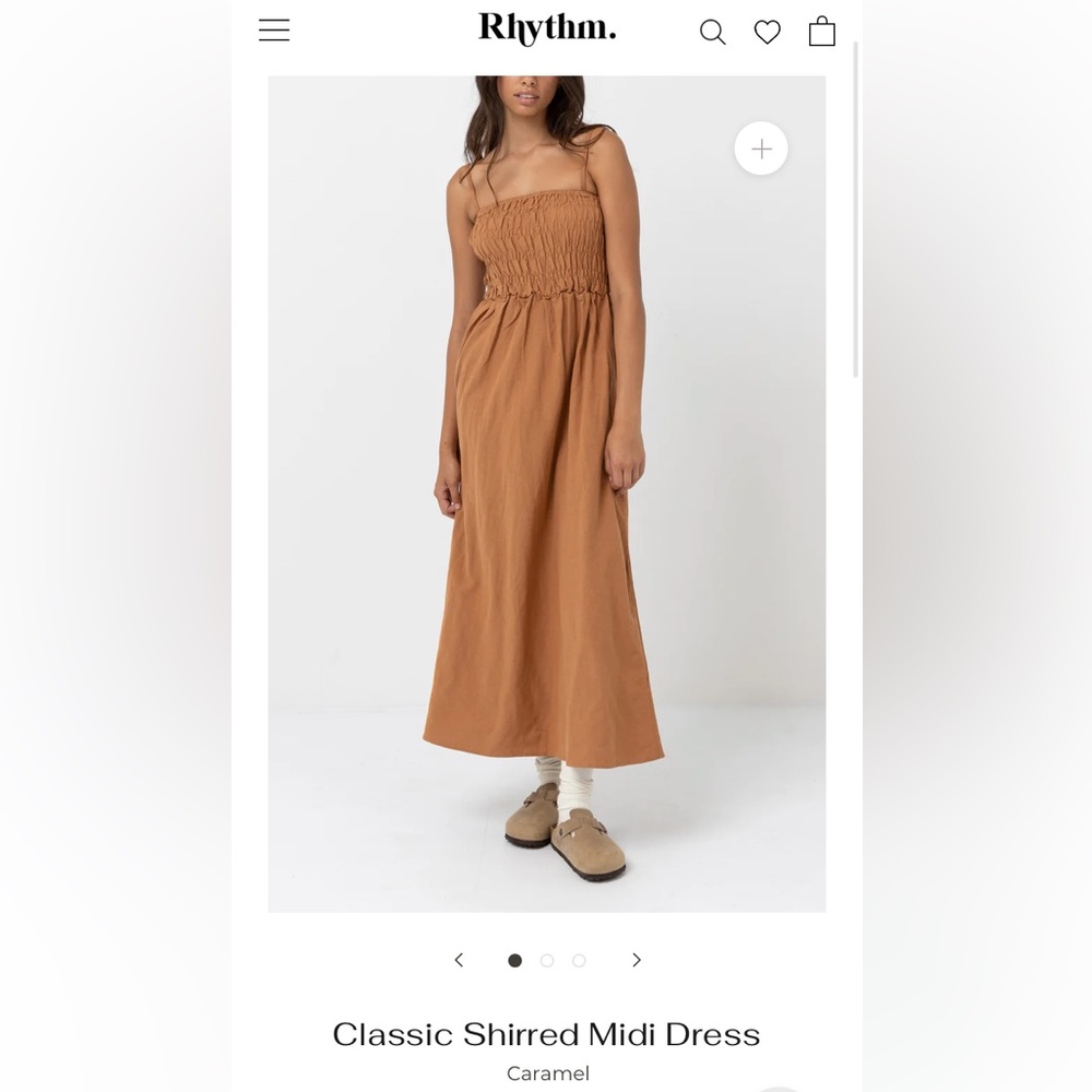 Rhythm classic shirred dress